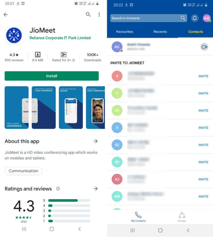 jiomeet video calling app