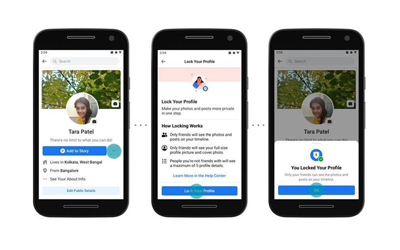 lock facebook profile