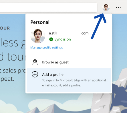 use multiple User Profiles in Microsoft Edge