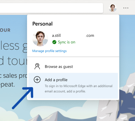 use multiple User Profiles in Microsoft Edge