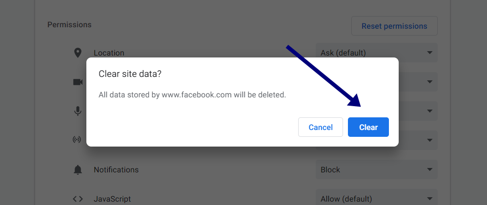 clear cache cookies chrome clear cache