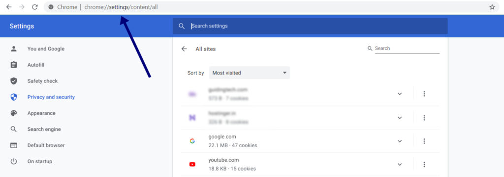 clear cache cookies chrome clear cache