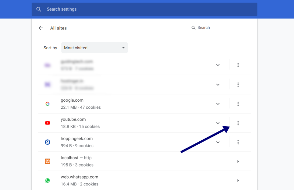clear cache cookies chrome clear cache