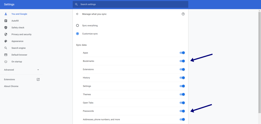 Export Chrome Bookmarks and export chrome Passwords