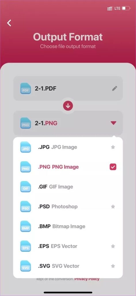 convert PDF to PNG on iPhone, PDF to PNG