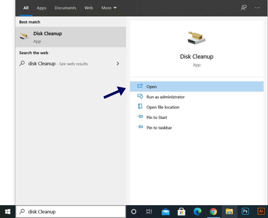Delete Cache Files in Windows 10, clean Cache Files in Windows