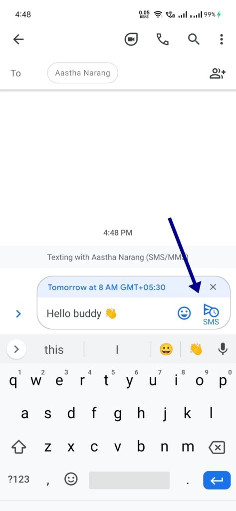 Sched­ule Text Mes­sages on Android, Sched­ule Text Mes­sages Android, Android Text Mes­sage Sched­uleing