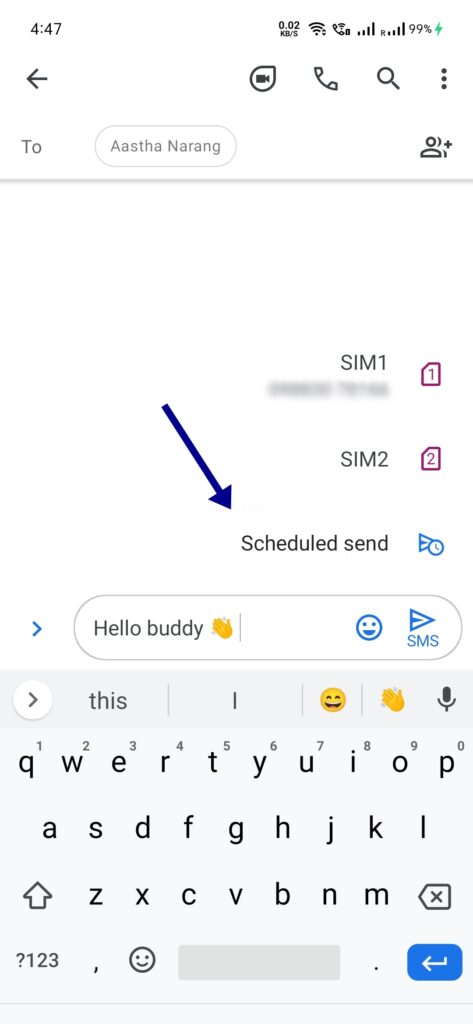 Sched­ule Text Mes­sages on Android, Sched­ule Text Mes­sages Android, Android Text Mes­sage Sched­uleing