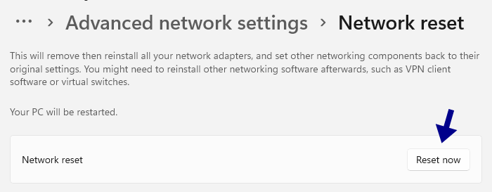 Reset Network Settings in Windows 11, Network Settings in Windows 11, Reset Network in Windows 11